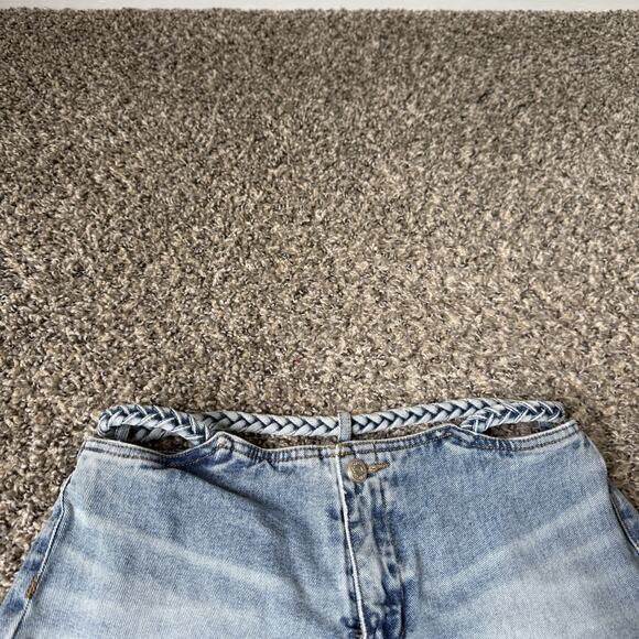 VTG Womens Denim Shorts Y2K 90s Boho Hippie Sz 28 Cut Out Grunge Streetwear! - Picture 2 of 5